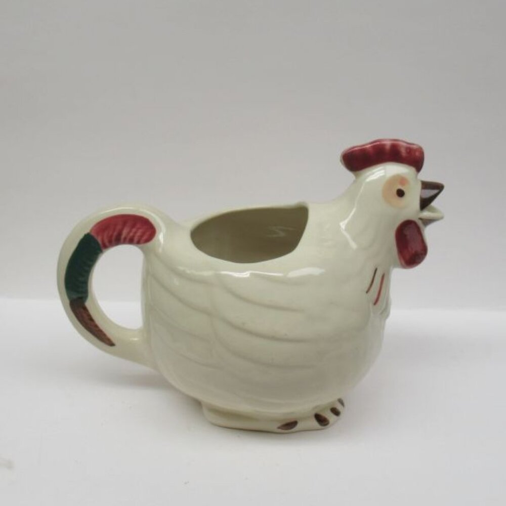Shawnee Pottery CHANTICLEER Figural 7 1/2 Inch Beverage Pitcher Made In U.S.A.